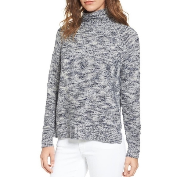 Madewell Cotton Blend Rib Knit Turtleneck Sweater Size M - Picture 1 of 10